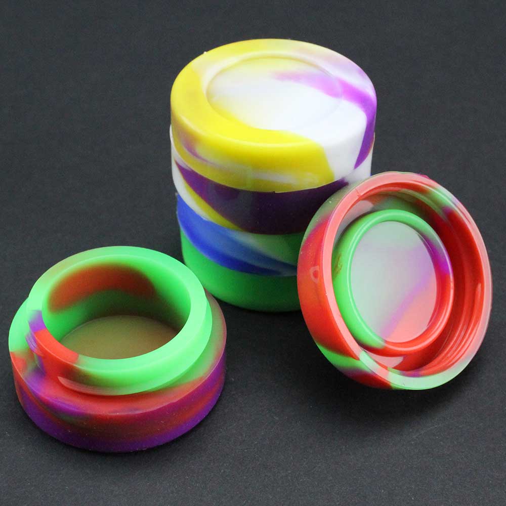 153 Pieces Silicone Wax Container Mini Round Wax Containers Non