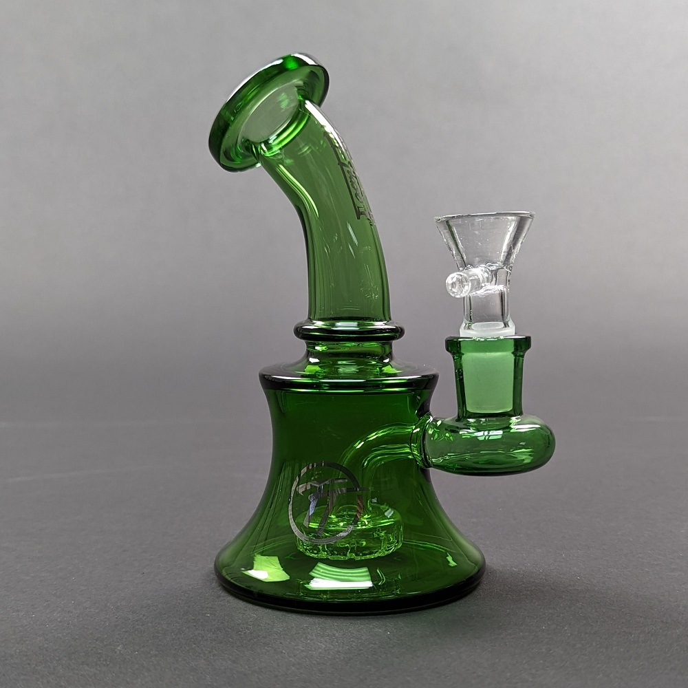 Small Silicone Dab Rig Green And Black
